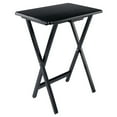thumbnail image 3 of Winsome Alex 2-Piece Single Foldable Snack Tables, Black Finish, 3 of 5