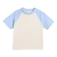thumbnail image 2 of DAETIROS Little Girls T-Shirt, Cute Soft Cotton Comfy Crewneck Solid Short Sleeve Girls Summer Tee Blue Size 12 Months, 2 of 7