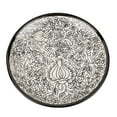 thumbnail image 4 of Hand Painted Ceramic Dinner Serving Plates Set Of 2 - Off White & Black, 25 Cm | Full Plates | Platter - Kalamkari Collection, 4 of 4