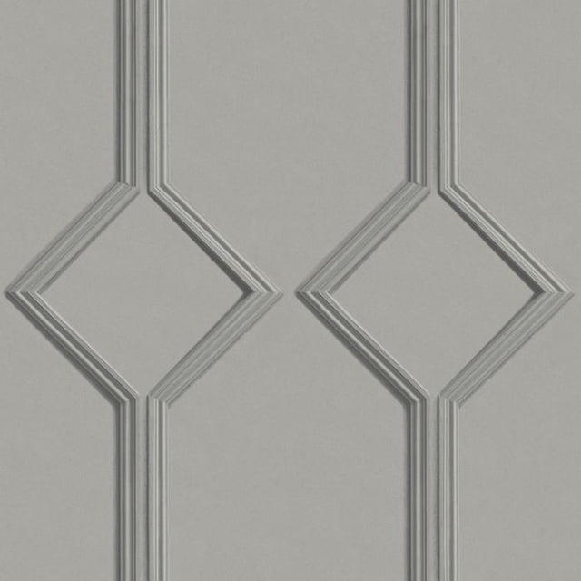 Belgravia - Papel Pintado de Pared Azzurra Diseño Panel (Gris)