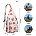 thumbnail image 2 of Colored Strawberry Sling Backpack - Playful Fruit Pattern Crossbody Bag, Fashionable Daypack for Teens, 2 of 4