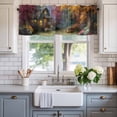 thumbnail image 2 of Country Forest Farmhouse Short Window Curtain Valances, Fall Farmhouse Trees Cabin Nature Scenery Rod Pocket Kitchen Valances for Living Room Bedroom Bathroom Cafe 54" x 18", 2 of 8