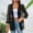 Black, variant on 2025 Spring Women's Lace Trim Blazer Jacket – Elegant Solid Color Mesh Lapel Open Front Coat, White, XL