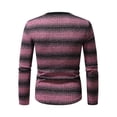 thumbnail image 6 of qelini Striped Sweater Shirt for Men Crewneck Pullover Sweaters Striped Long Sleeve Tops Dressy Slim Fit Fall Blouses, 6 of 7