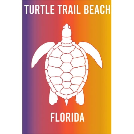 

Turtle Trail Beach Florida Souvenir 2x3 Inch Fridge Magnet Turtle Design