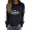 thumbnail image 2 of successthop Football Sweatshirt Women Game Day Rugby Graphic Crewneck Long Sleeve Sweatshirt Pullover Hoodies Blouse, 2 of 4