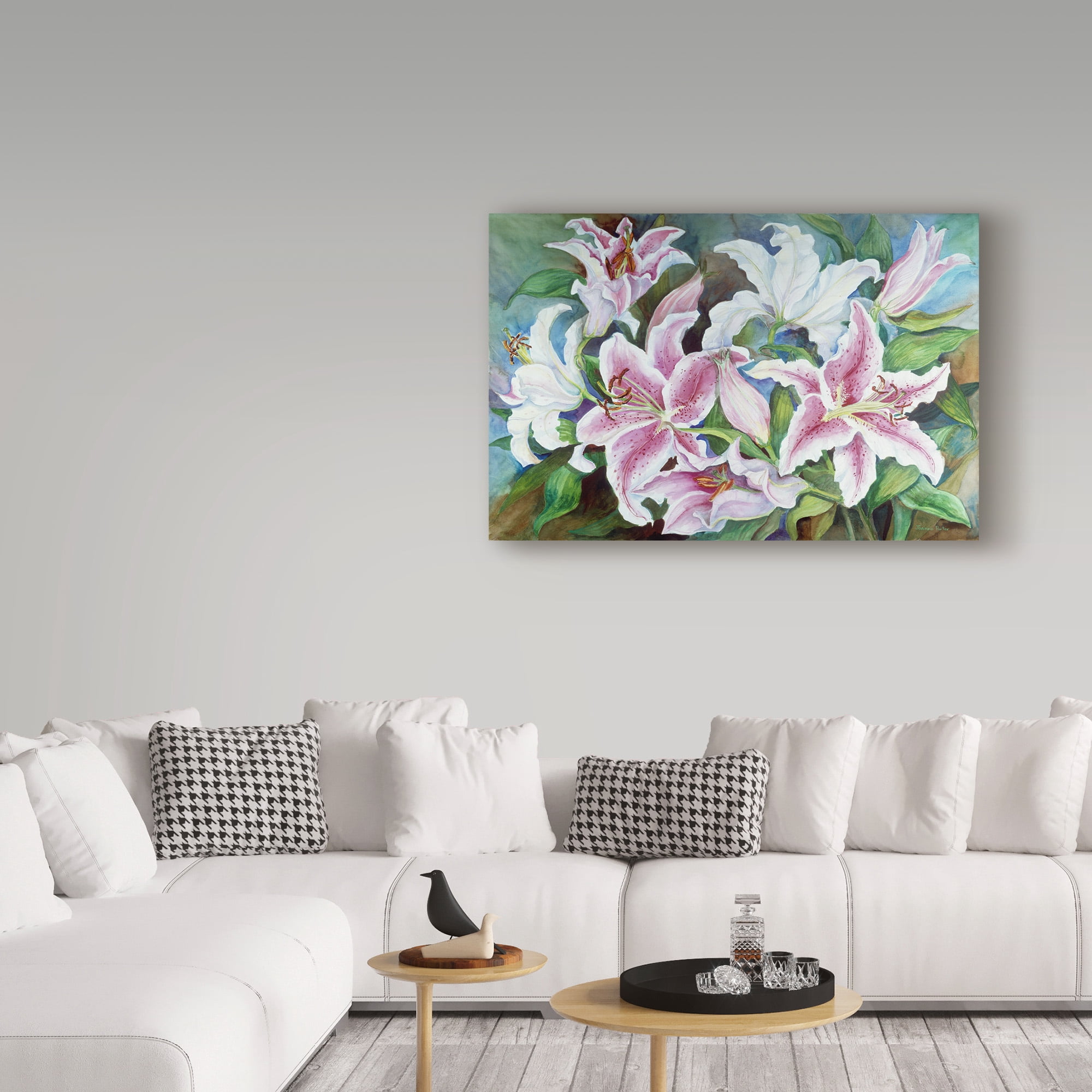 Trademark Fine Art 'Lilies Of The Field' Canvas Art by Joanne Porter