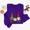 thumbnail image 2 of Merry Christmas Sweatshirt for Women Cute Gnomes Print Sweatshirts Crewneck Graphic Pullover Long Sleeve Holiday Party Tops for Women, 2 of 6