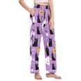thumbnail image 2 of FORMRS Women's Pajama Pants with Pockets Soft Comfy Loungewear Sleep Bottom, Sizes S-2XL, Purple Halloween Pattern, 2 of 8