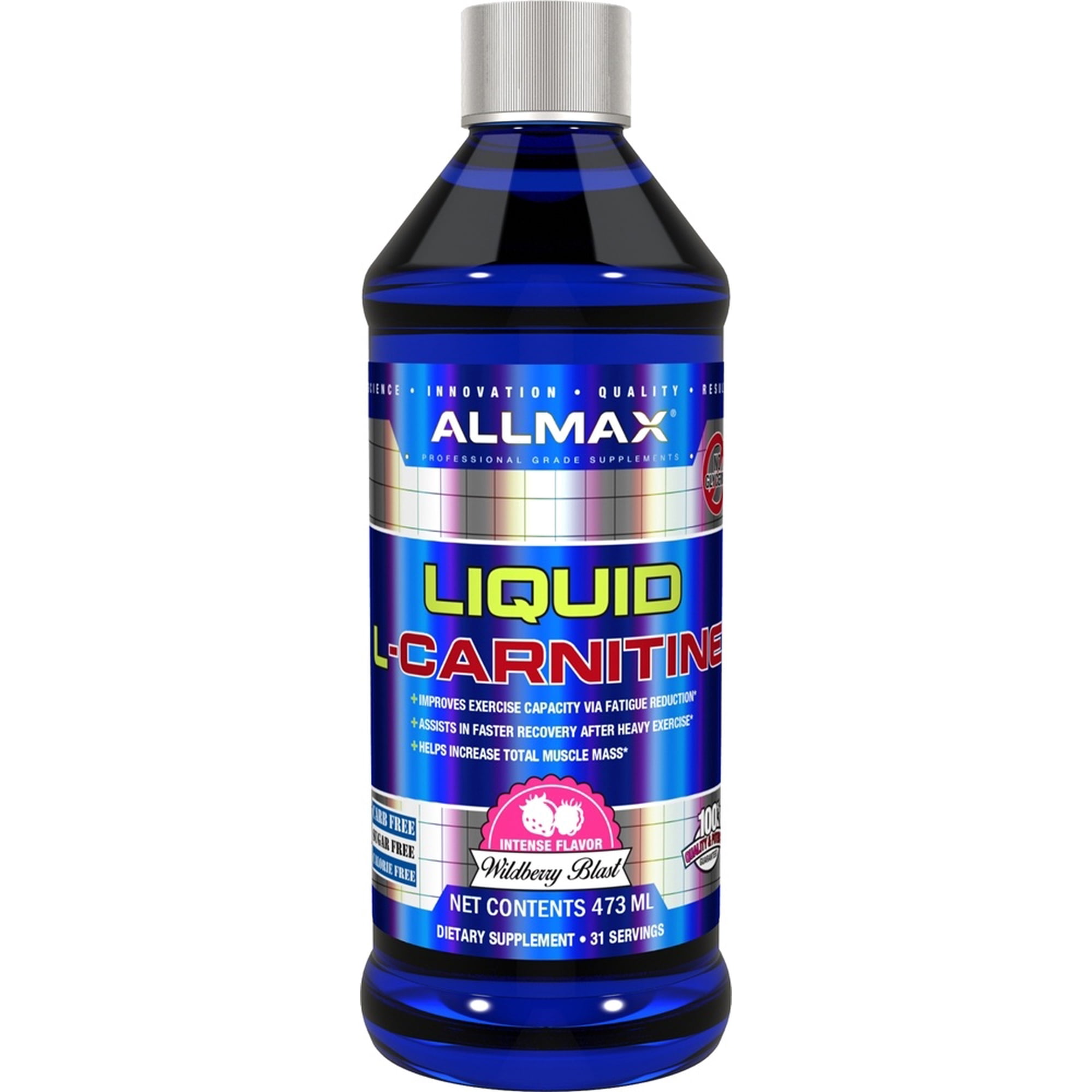ALLMAX Nutrition L-Carnitine Liquid Wildberry Blast -- 1200 mg - 16 fl oz