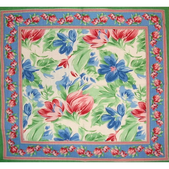 Floral Brush Cotton Table Napkin 18" x 18" Multi Color