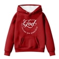 thumbnail image 4 of XEGLSBU Hoodies for Girls 10-12 Baggy Preppy Girl's Boy's Hoodie Long Sleeve Soft Sweatshirt Graphic Hoody Kids Cute Pullovers Top Clothes For Girls d-Red Size 4-5 Years, 4 of 4