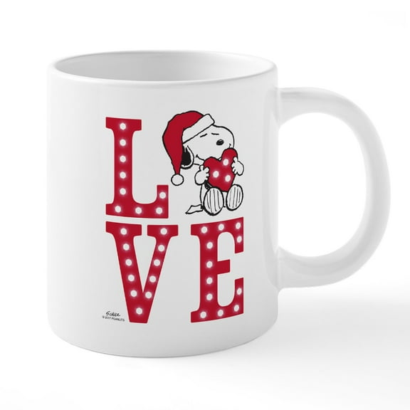 CafePress - Snoopy Love - 20 Oz White Ceramic Mega Mug