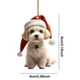 thumbnail image 3 of 2d Acrylic Christmas Tree Ornament, Friendship Themed Flat Hanging Decor, Festive Pendant for Car Interior, Home Wall Window Holiday, Lazyguy, 3 of 9
