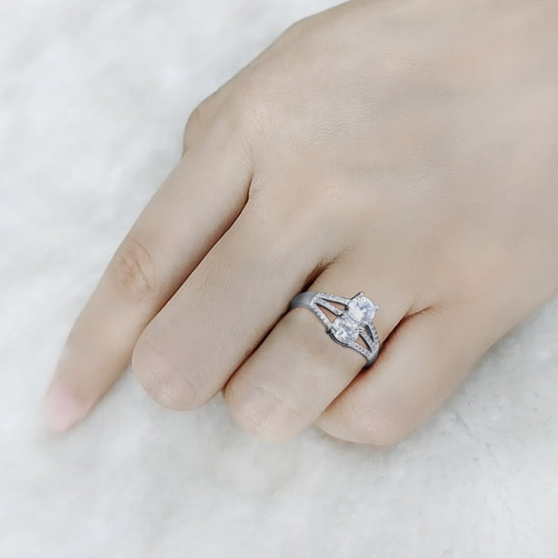 Anillos para mujer, regalos para mujer, lujoso y elegante anillo perforado con diamante, flor de sol y circón, joyería para mujer.