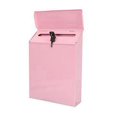 thumbnail image 1 of LEEYNEER Wall-Mounted Mailbox Lockable Wall Collection Box Farmhouse with Key Suitable for Home Office Pink, 1 of 5