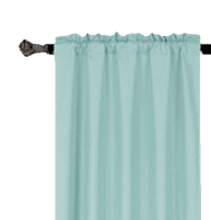 2 Panels Teal Solid Blackout Thermal Rod Pocket Foam Lined Window Curtain Drape R64 108 Length