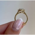 thumbnail image 4 of vylahjewellery Halo Moissanite Engagement Ring for Women 10K Vermeil Yellow Gold Proposal Wedding Ring Teardrop Cut Diamond Mother's Day Ring Antique Look Wedding Bridal Set Rings, 4 of 6