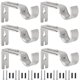 thumbnail image 1 of Soportes para barra de cortina Creatyi ajustables de 1 pulgada (6 unidades, plateados), 1 of 8