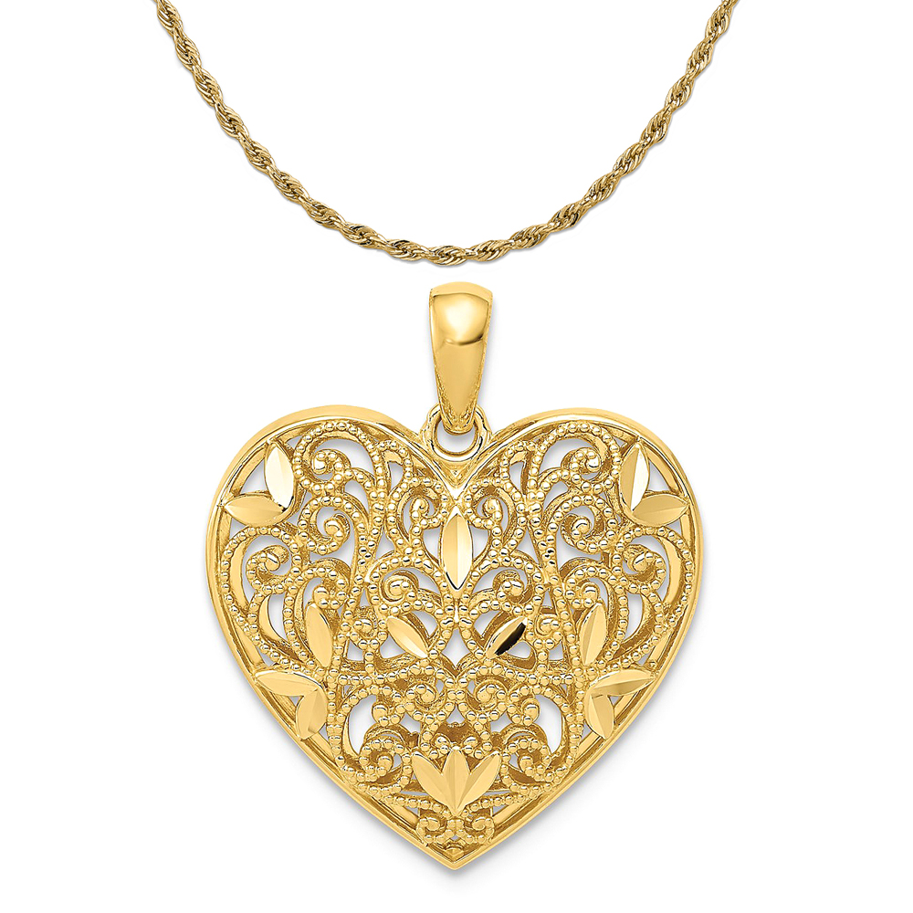 14K Gold Rope Chain Necklace 