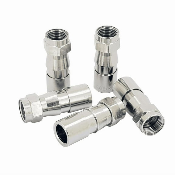 IDEAL 92-640 Z6F RG-6 Quad Compression Connector, 25-Pack