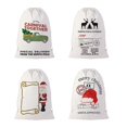 thumbnail image 4 of Holiday Santa Sack Terciopelo suave de buena calidad con grandes sacos de Navidad de terciopelo con monograma de Pom Pom, 4 of 4