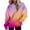 Orange, variant on Leesechin Women's Long Sleeve Hoodie Sweatshirt Colorblock Tie Dye Print Tops