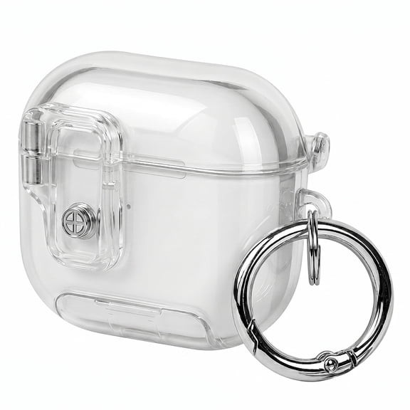 Vena for AirPods 5 & 4 Case Cover TPU with Lock & Phone Stand Compatible with Apple AirPods 5th/4th Gen, Supports Wireless Charging, Clear
