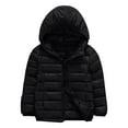 thumbnail image 2 of Sopiago Boy and Girls Waterproof Winter Coat Warm Lightweight Puffer Jackets Kids Hooded Outerwear 10-11 Years,Black, 2 of 4