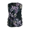 thumbnail image 2 of Women's Printed Mesh V-Neck Ruffle Tank, 2 of 4