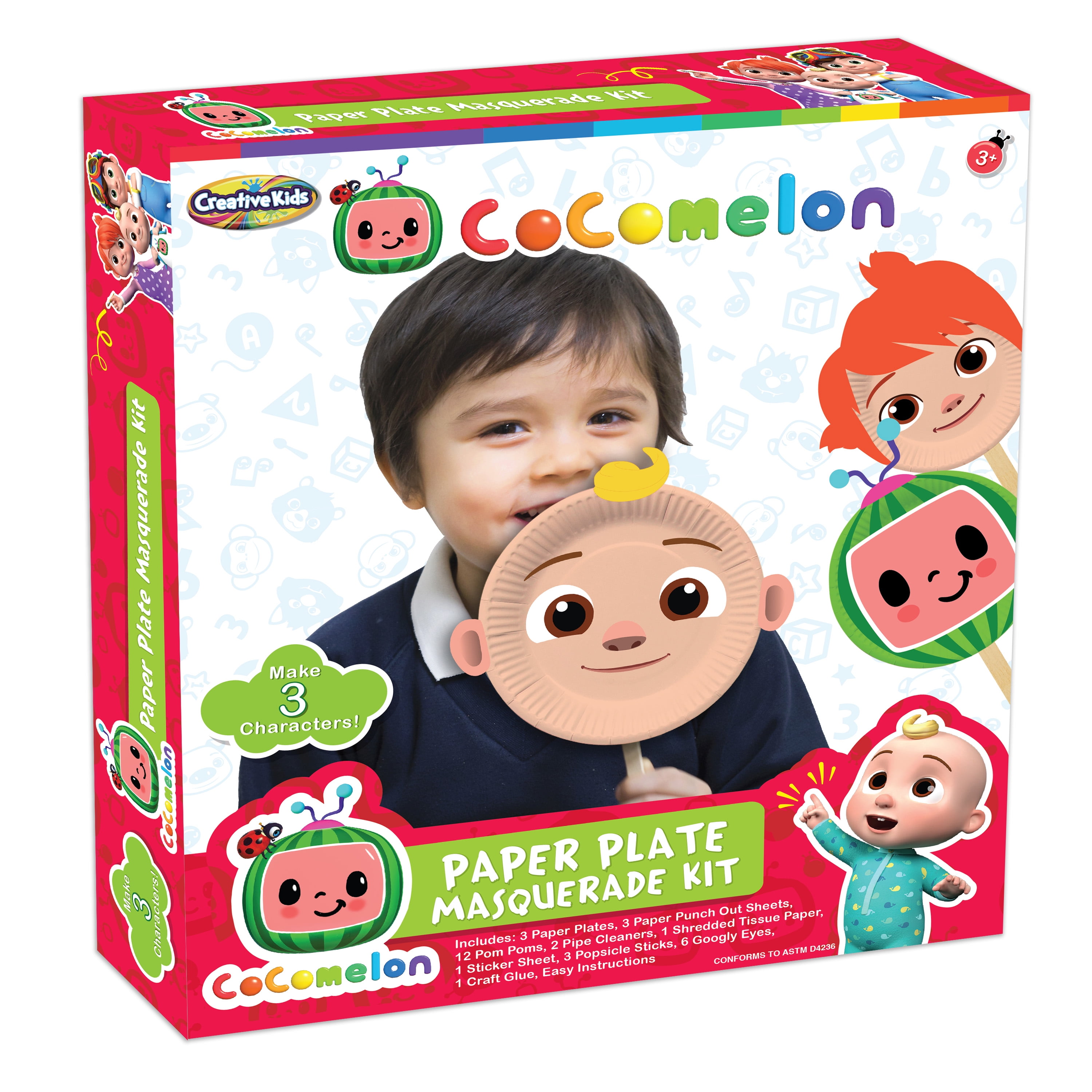 Paper Plate Masquerade Craft Kit for Toddlers age 3+ (32