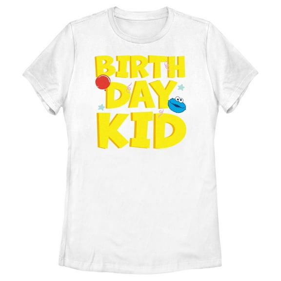 Women's Sesame Street Cookie Monster Birthday Kid Graphic T-Shirt