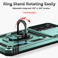 thumbnail image 5 of for Samsung Galaxy A35 5G Case with Slide Camera Cover HD Screen Protector [ Grade 16ft. Drop Tested]  Ring Holder Kickstand Protective Phone Case for Galaxy A35 5G 2024, Dark Green, 5 of 18