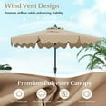 thumbnail image 6 of Spaco 9 Feet Patio Umbrella, Outdoor Shade with Crank Handle and Push Button Tilt, Brown, 6 of 20