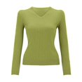 thumbnail image 4 of IMENGL Chandail en Tricot de Laine Filée à Noyau, Vert G, Taille M-2TG, 4 of 5
