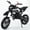 Black, variant on FONA 49cc 2-Stroke Dirt Bike for Kids 8-12, 25mph Mini Motorcycle with Dual Disc Brakes, Multi Terrain Tires, Suspension & Soft Seat Black