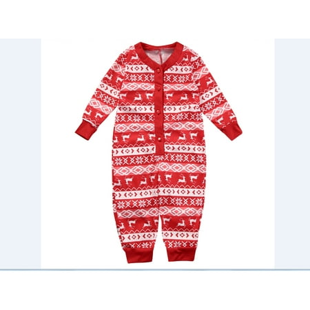 

One opening Family Matching Pajamas Christmas Sleepwear Red