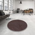 thumbnail image 4 of Ahgly Company Machine Washable Indoor Round Transitional Carbon Gray Area Rugs, 7' Round, 4 of 7