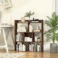 thumbnail image 1 of Giantex 7 Cube Bookshelf, Free-Standing Wooden Bookcase, 4 Tier Home Display Shelf, Horizontal Storage Unit for Home, 1 of 8