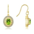 thumbnail image 6 of RYLOS Matching Jewelry Set Yellow Gold Plated Silver Princess Diana Inspired Earrings, Ring & Pendant Necklace with 18" Chain Gemstone &  Diamonds 8X6MM Peridot August Birthstone; Size 5, 6 of 7