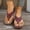 Wine, variant on Women's Metal Buckle Accent Wedge Flip Flops, Wide Width Comfort Casual Summer Beach Outdoor Vacation Slides Wine 36