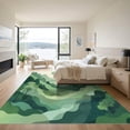 thumbnail image 3 of ODIKA 8'x10' Machine Washable Non-Slip Area Rug, Abstract Green High Traffic Rug with Pad, Green, 1057582, 3 of 8