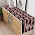 thumbnail image 4 of Black Red Striped Table Runner - 60 Inch Long, Kitchen Dining Table Runner Dresser Scarves, Horizontal Lines Simple Minimalist Farmhouse Decor for Coffee Tables Wedding Party Banquet, 4 of 8