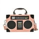 thumbnail image 1 of Bolso bandolera vintage único con forma de radio para mujer, con cierre de clip y bandolera., 1 of 5