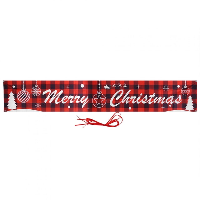 Telas no tejidas Letras de Feliz Navidad Banderas Accesorios Festivales Suministros de decoración colgante para fiestas (Patrón de letras de Navidad)