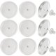 thumbnail image 1 of 1 caja de 20 piezas de aretes de cabujón en blanco, engaste redondo plano chapado en plata de ley 925, bandeja de 12 mm, posavasos, accesorios para aretes con 20 tuercas para aretes., 1 of 5