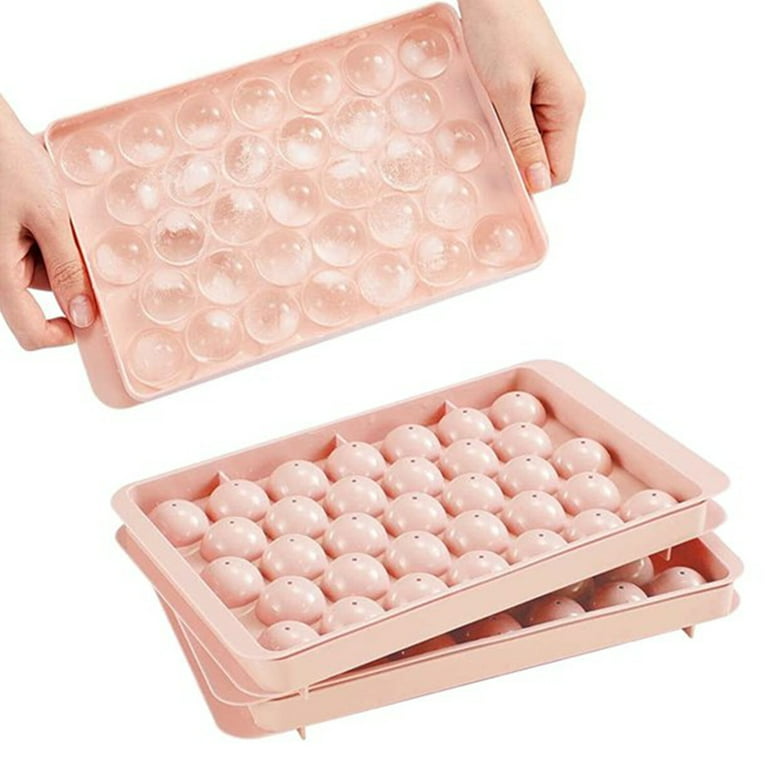 2pcs Sphere Ice Molds, Ice Cube Trays Large Silicon Ice Cubes Mold, Ice Ball  Maker Round Ice Mold