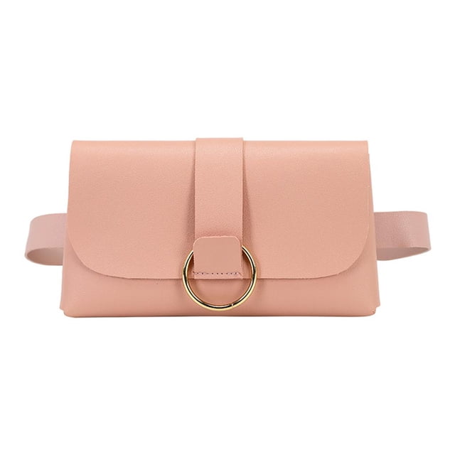 Riñonera informal para mujer, riñonera de cuero PU, riñonera individual, para fiestas y deportes Rosado Zulema riñoneras de mujer