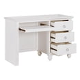 thumbnail image 4 of Pemberly Row 3 Dovetail Drawers Traditional Wood Writing Desk in White, 4 of 6