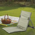 thumbnail image 1 of Silla de playa plegable perfecl con respaldo y bolsa de almacenamiento asiento de tela Oxford verde, 1 of 8
